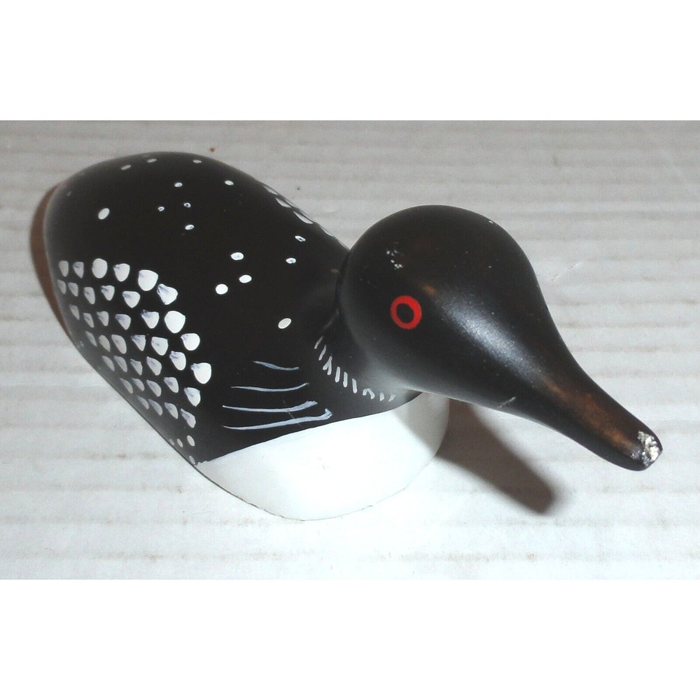 Vintage Hand Carved 5.5" Long Loon Parry Sound, Ontario Signed M.A.Rack  READ